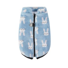 Pet Coat Zipper Flannel Plus Velvet Thickened Vest