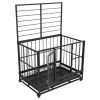 36.5' Heavy Duty Dog Cage Crate Kennel Metal Pet Playpen Portable with Tray Black