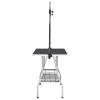 vidaXL Adjustable Dog Grooming Table with 2 Loops and Basket