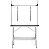 vidaXL Adjustable Dog Grooming Table with 2 Loops and Basket