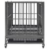 vidaXL Dog Cage with Wheels Steel 40.2"x28.3"x33.5"