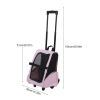 Free shipping Portable Pet Travel Carrier Bag Rolling Backpack Cat Dog Transporting Luggage Box