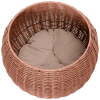 Modern Cat Bed Fancy Design Espresso Color Wicker Lounge