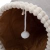 Collapsible Cat Tunnel Bed;  Hide Tunnel for Indoor Cats with Hanging Toys and Cushion Mat;  XH